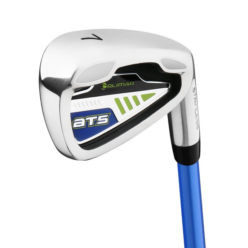 Orlimar Golf ATS Junior Boy's Blue/Lime Golf #7 Iron (Right Hand Ages 5-8) - Image 1